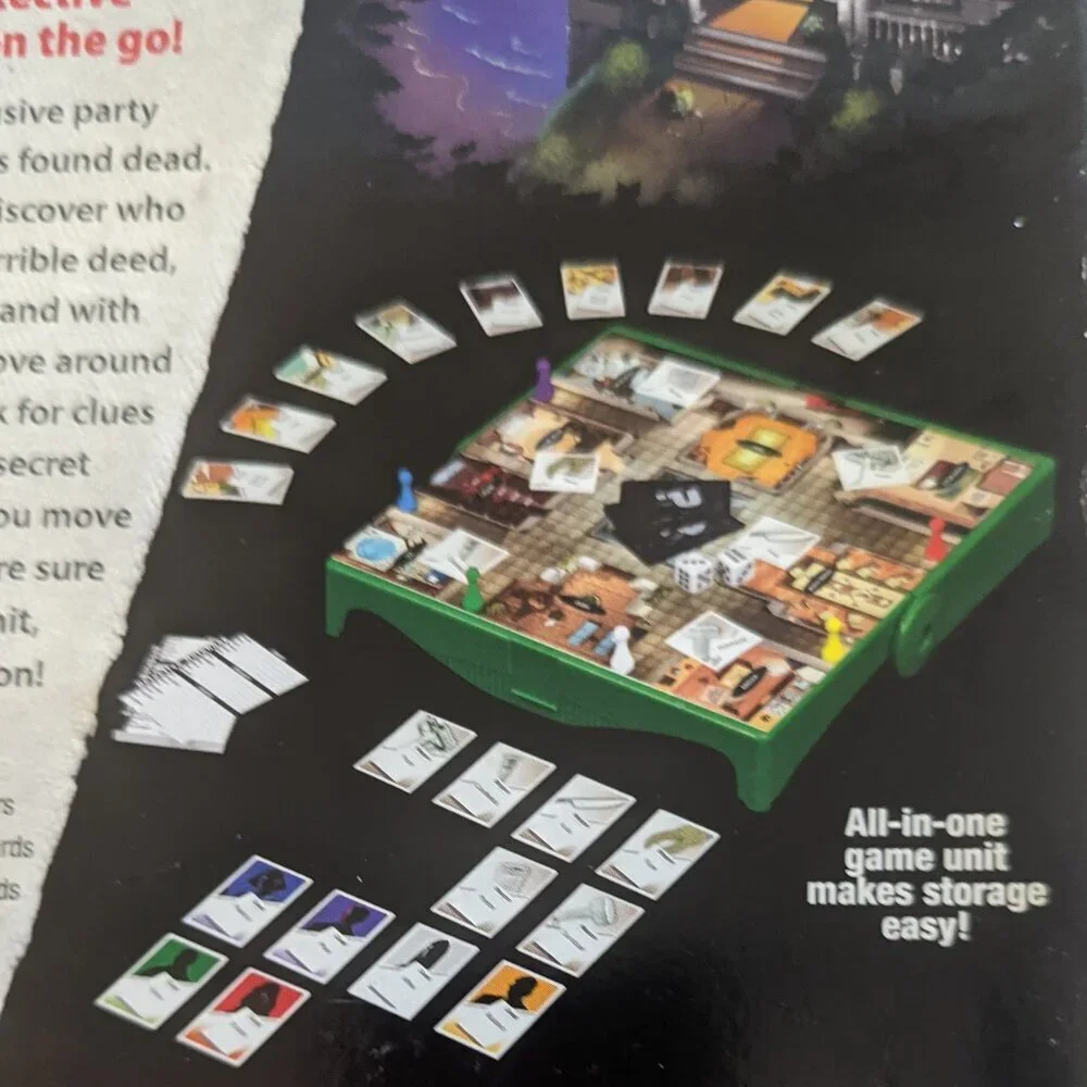 NWT Clue Grab & Go Compact Mobile Retro Board Game Mystery Hasbro Christmas Gift